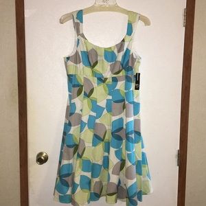 New Direction sleeveless geo print dress size 16